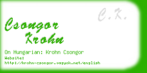csongor krohn business card